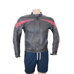 Dainese Motorcycle Leather, Perforated Protective Sporty Men's Size S